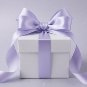 RE LUMI gift card with lavender ribbon box design, premium eco-conscious beauty gift for steel-smooth finish 
